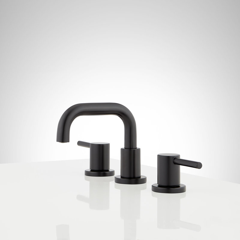 Lexia Widespread Low Bathroom Faucet - Matte Black, Matte Black