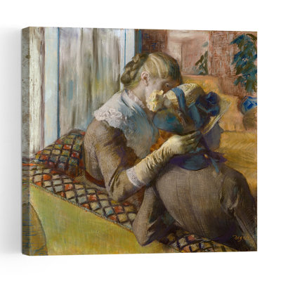 Chez The Fashionist. Une cliente essayant un chapeau, 1881. Estampe d'art mural abstrait contemporain.