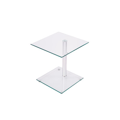 Glass Top C Table End Table