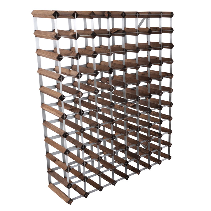 Brejon 90 Bottle Solid Wood Standard Wine Bottle Rack Brown