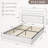 Bed Frame with Adjustable Headboard and Diamond Button Upholstered Tufted Beds-2072325890-2072325889