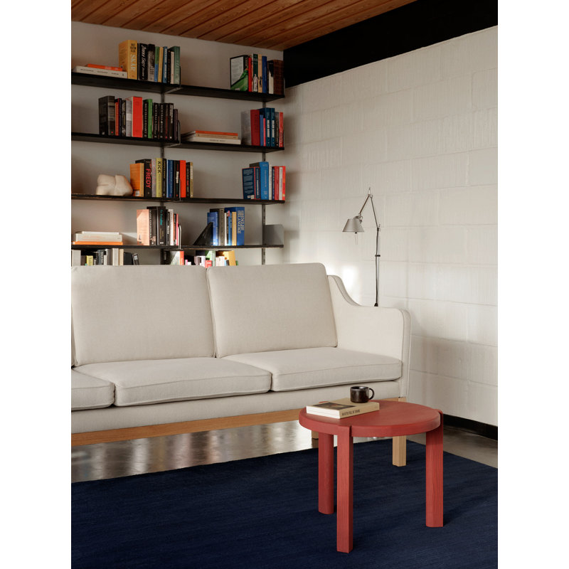 Ragnesminde Solid Wood Coffee Table, Carmine Red