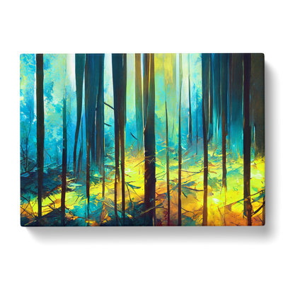 Ice Cool Abstract Forest Vol.1 - Wrapped Canvas