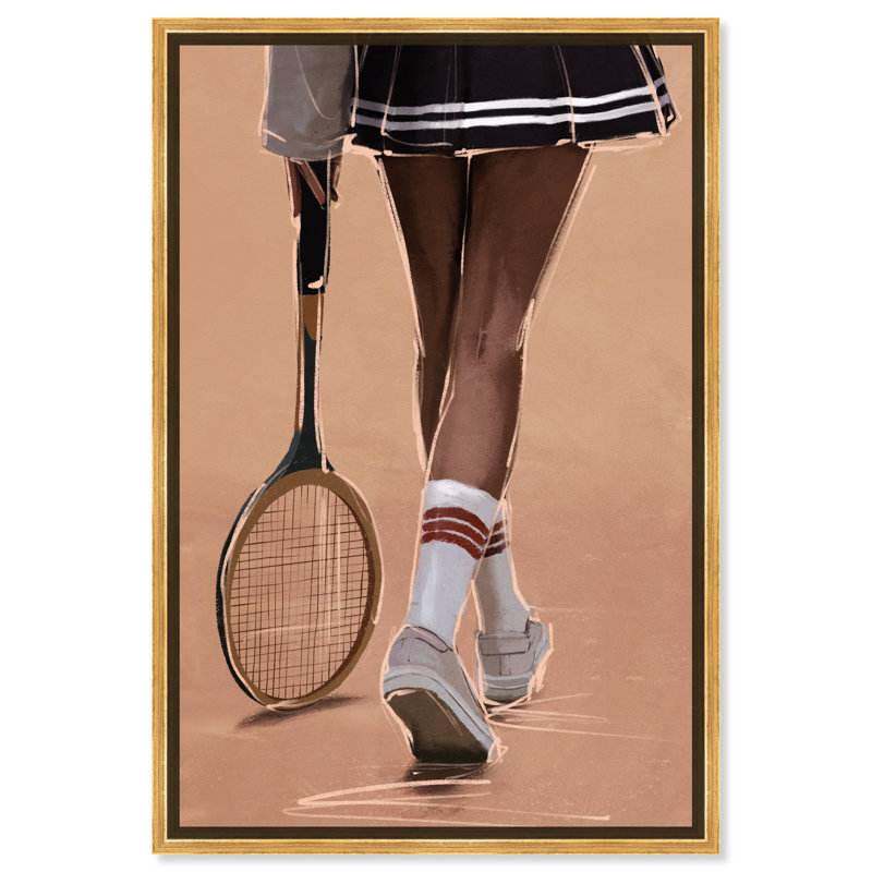 Play More - peinture sur toile, Encadrement doré, H 30 po x l 20 po