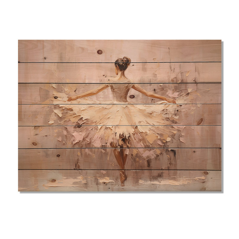 Gagarine - Décoration en bois tendance sur bois de pin naturel, H 24 po x l 32 po