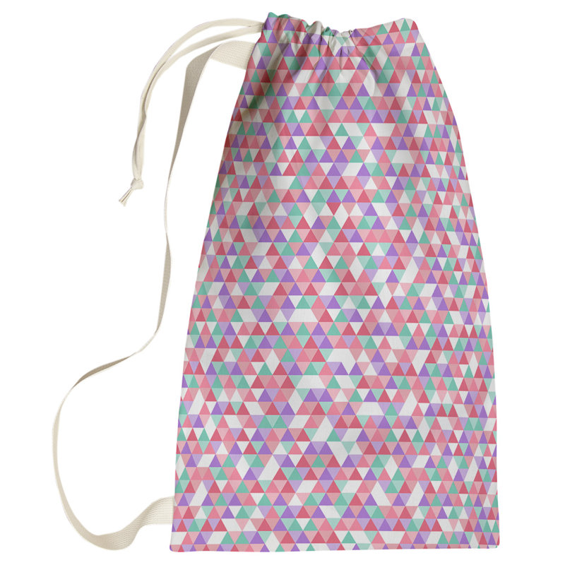 Sac à linge triangle, Grand (H 76,5 po x l 29,5 po x P 1,5 po), Rose