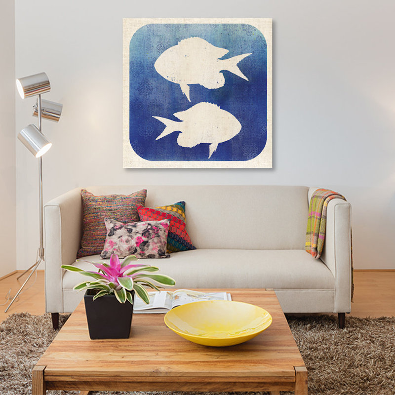 «Watangle Fish», reproduction d'impression sur toile, H 37 po x l 37 po x P 1,5 po, Toile tendue, Pas de tapis