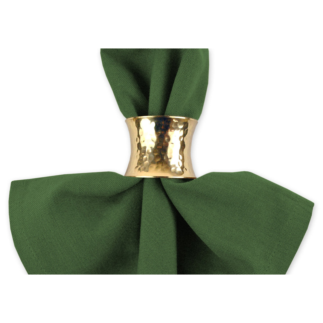 Hammered Napkin Ring (Set of 12) Design Imports Color: Yellow