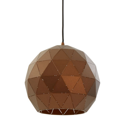 Cosima 1 - Light Coffee/Gold Single Pendant