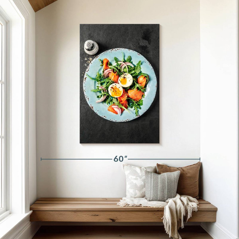 Yarlin Arugula Salmon Salad, 45" H x 30" W