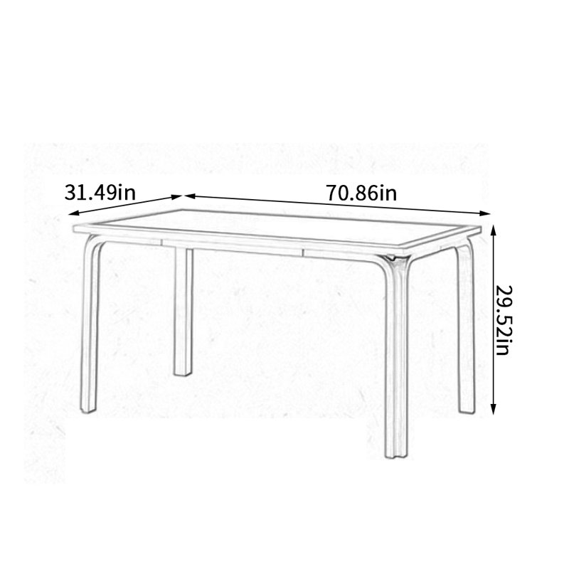 Bureau d'écriture Creative Creative, Bleu clair, H 29,52 po x l 70,86 po x P 31,49 po
