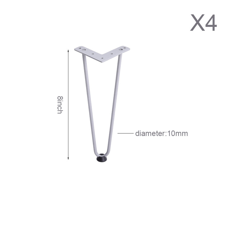 Nordquist Table Leg, White, 20.3cm H