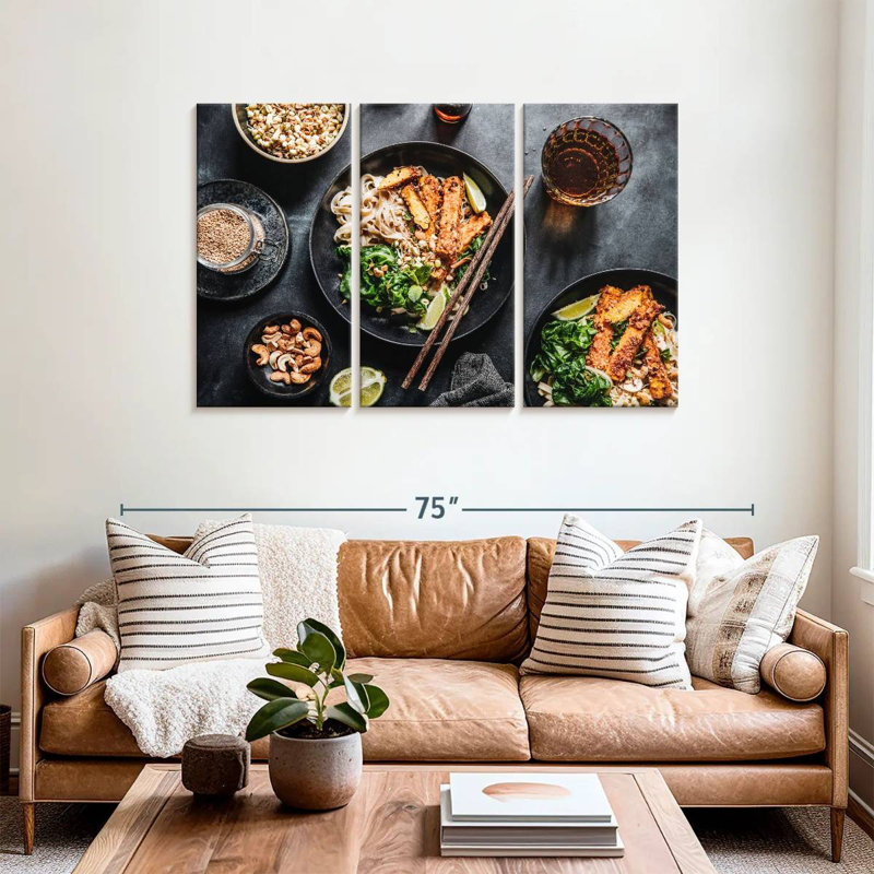Asian Vegan Noodles, 36" H x 57" W