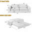 Canapé-lit convertible de 93 pouces pour très grand lit, canapé-lit gigogne 3 en 1 avec méridienne et 2 coussins lombaires, idéal pour la vie moderne et l'efficacité de l'espace-733098418