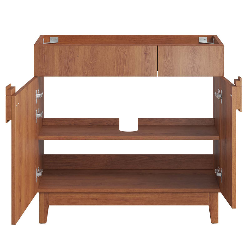 Miles 35'' Single Bathroom Vanity Base Only, Walnut