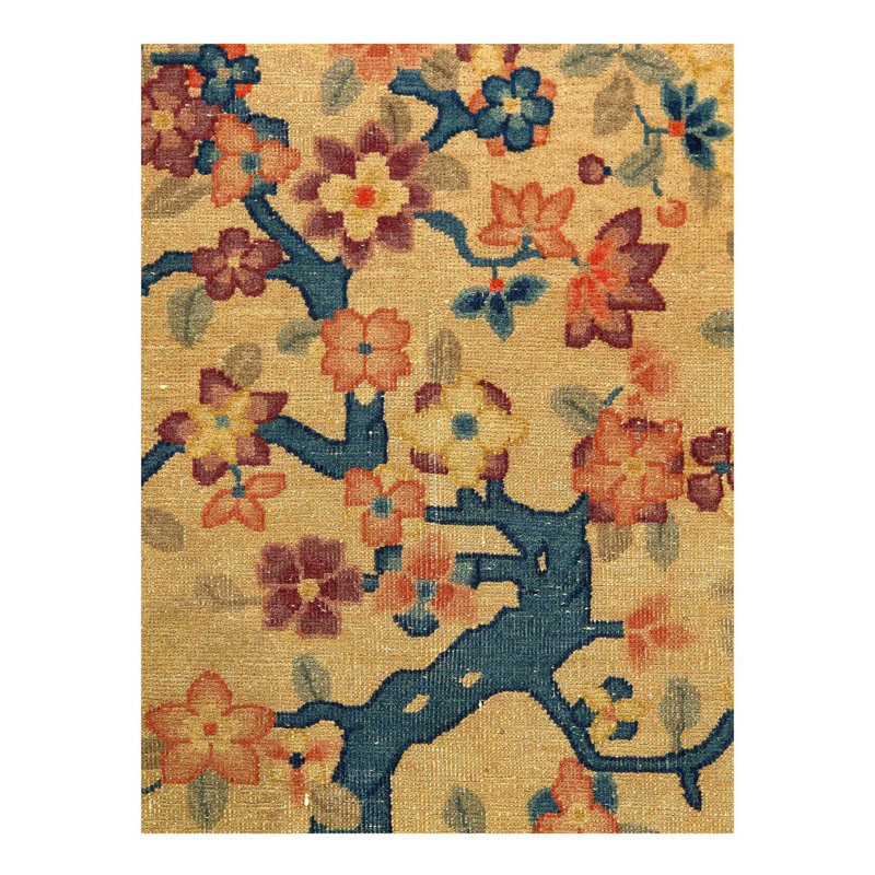 Floral Area Rug in Beige