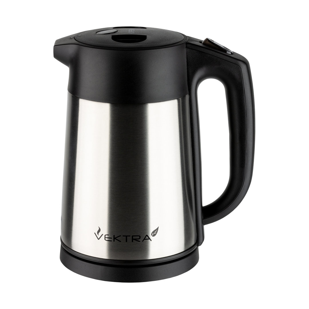 Vacuum Insulated Electric Kettles Insulated Eco Friendly Easy Pour Kettle, 1.5 Litre, Stainless Steel