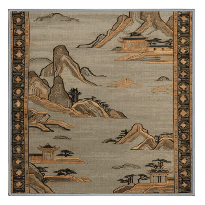 Machine Washable Art Deco Gray Area Rug