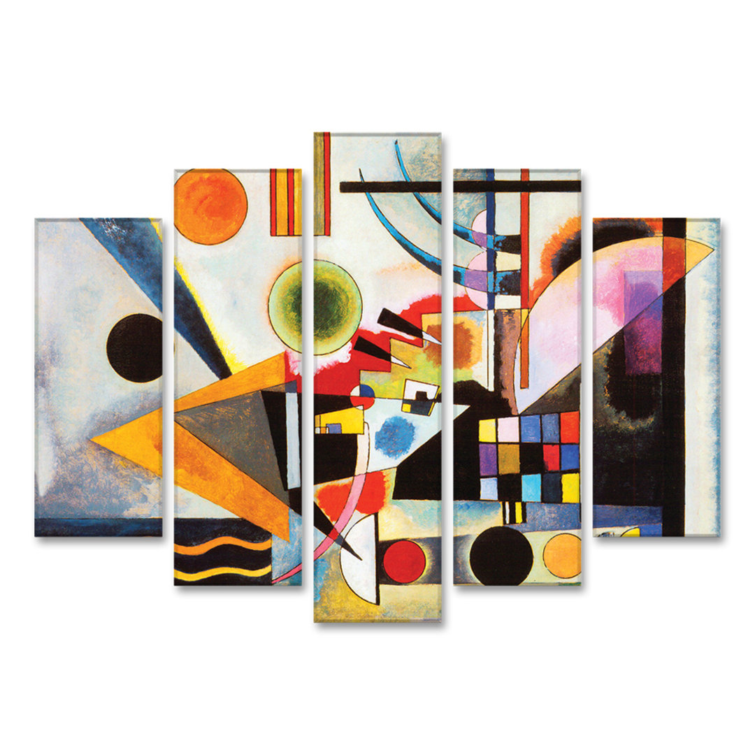 5-tlg. Kunststoffbilder-Set Horizontal Oscillation von Vassily Kandinsky