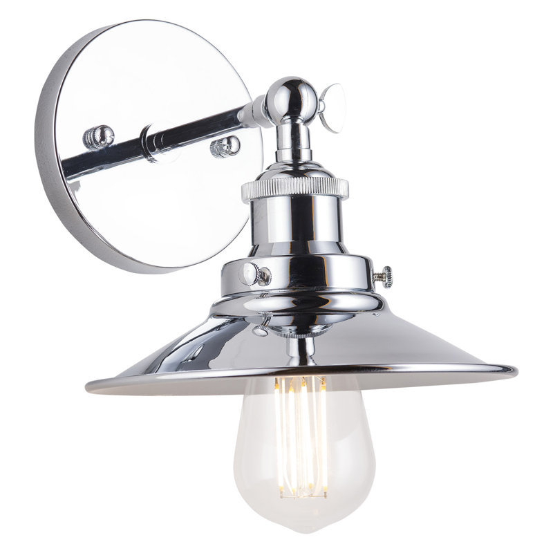 Gravette LED Armed Sconce, Polished Chrome