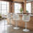 Guzzi Swivel Adjustable Height Bar Stool Modern Counter Stool Faux Leather Barstools With Metal Frame-114210757