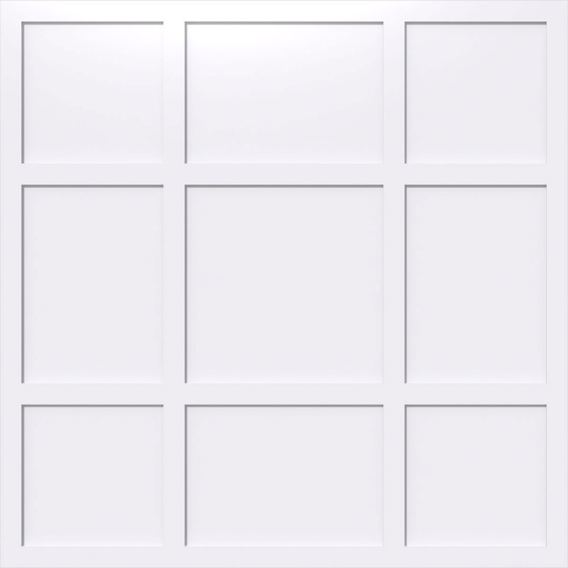 Médaillon de plafond contemporain Rubik, H 40 po x l 40 po x P 1 po