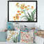 Orchidées jaunes rétro - peinture sur toile-60161933-60161935
