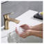 Robinet de lavabo à poignée simple brossé or, robinet de lavabo pour salle de bain en laiton massif