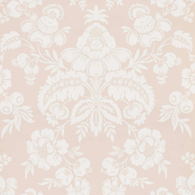 Simone Damask Wallpaper, Blush