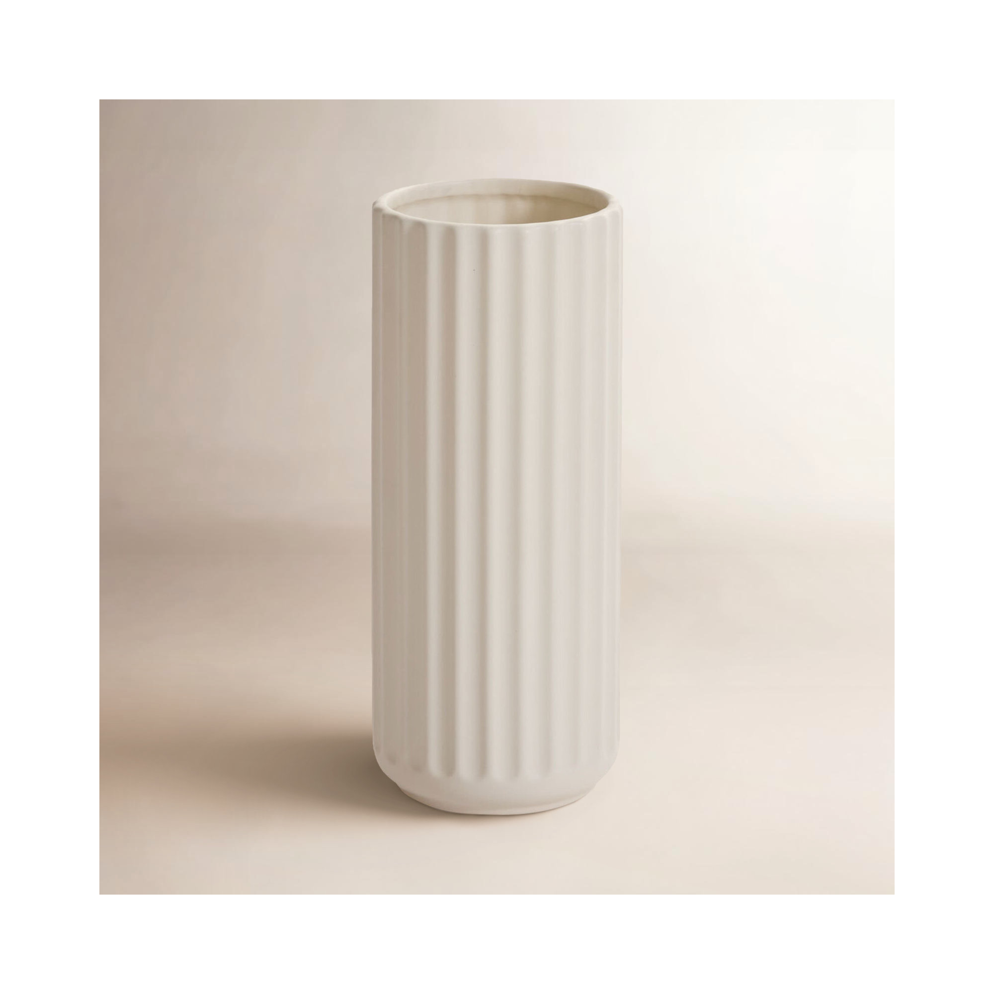 Beam Vase 5"x 12", White