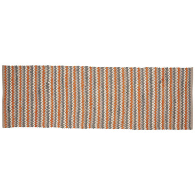 Tapis abricot et pierre Chindi