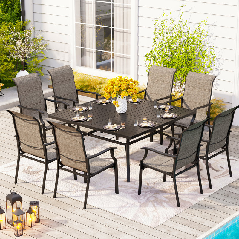 Argyri 8 - Person Patio Dining Set with Square Table