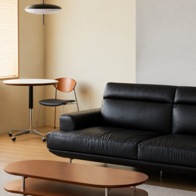 Canapé Modern Home Style avec revêtement en similicuir doux et confortable pour le salon