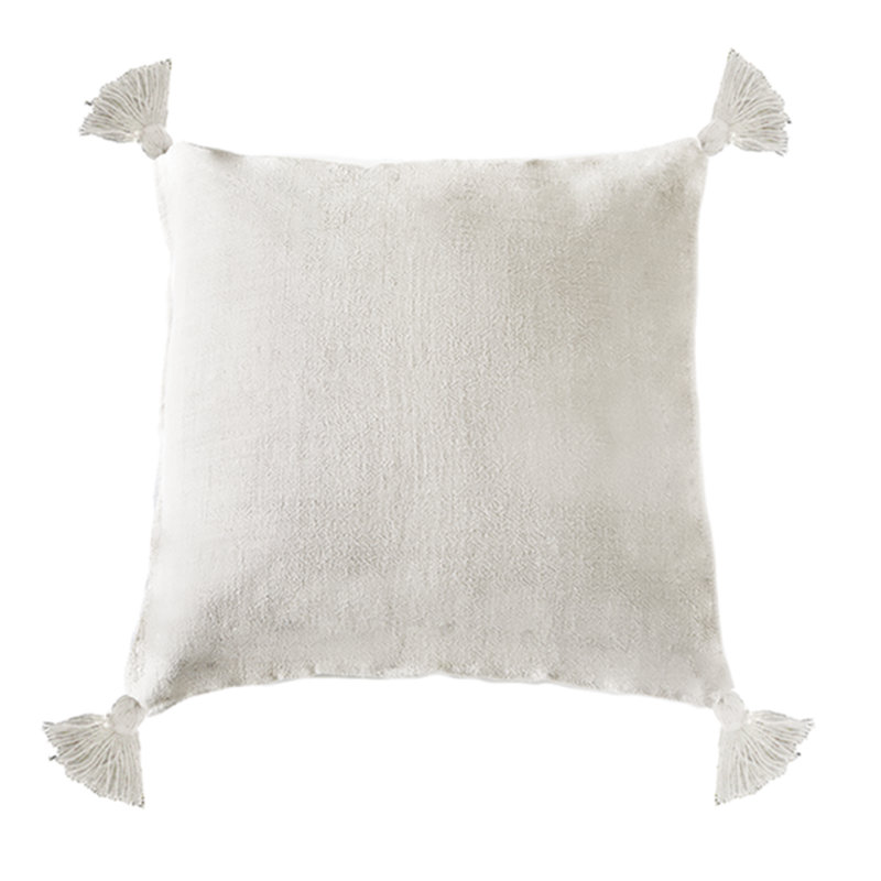 Montauk Square Pillow Cover & Insert, Cream