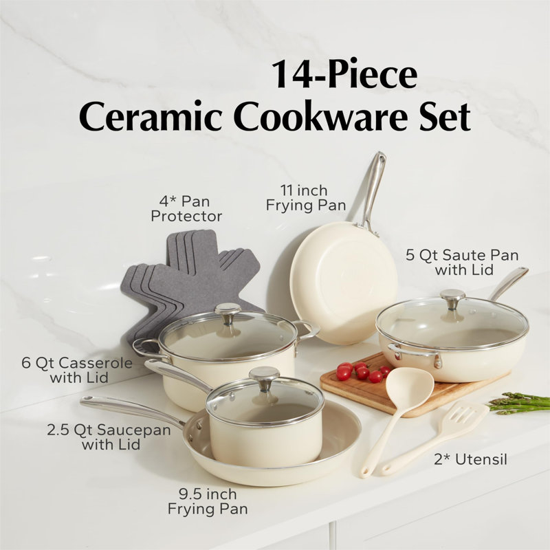 14 - Piece Ceramic Cookware Set