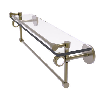 Margolis Glass Bracket Shelf with Towel Bar