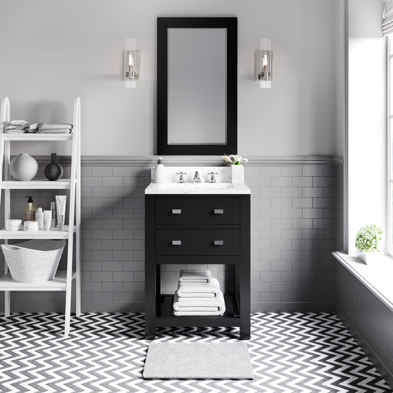Madalyn 24" Single Sink Bathroom Vanity Set, Espresso, Faucet Included