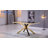 Faux Marble Top Metal Base Dining Table