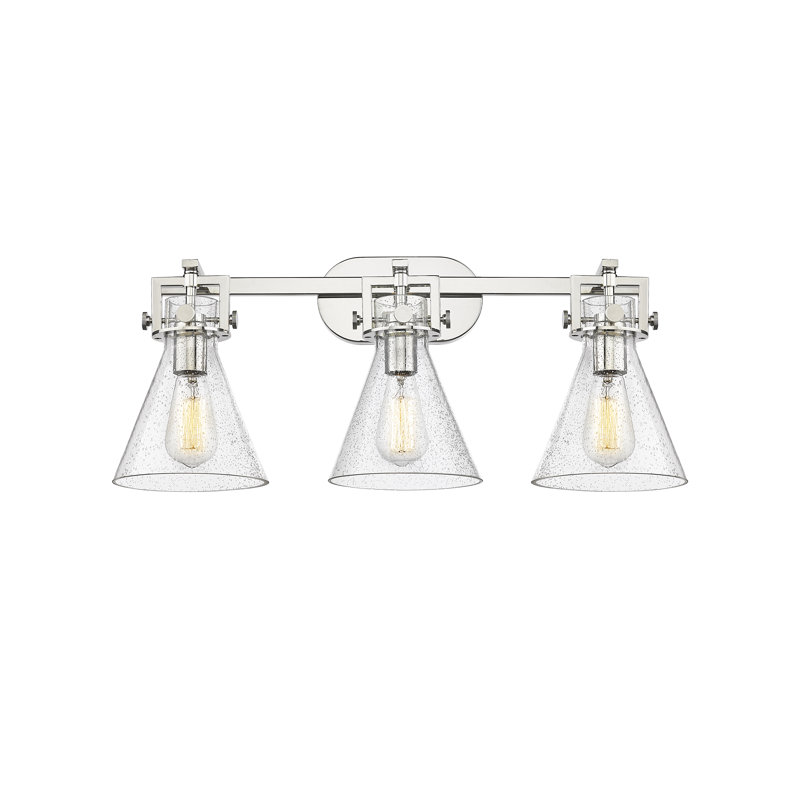 Éclairage pour meuble-lavabo mural 3 lumières Silerton, Bullé, Nickel poli