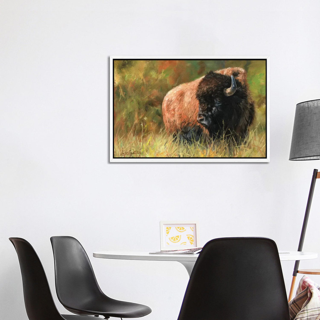 Bison I von David Stribbling - Galerie-verpackte Leinwand Giclée auf Leinwand