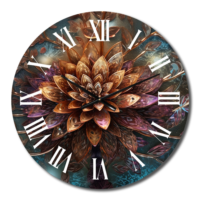 Horloge murale mystérieuse rétro Dahlia, Moyenne