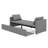 Modern Upholstered Chaise Lounger Daybed - A Small Single Size With 2 Built-In Drawers-1434645704