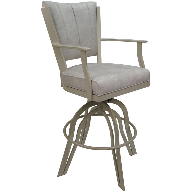 Tabourets de comptoir en métal Custom, Beige, Stuc Outlier, Tabouret de comptoir (siège d'une hauteur de 26 p