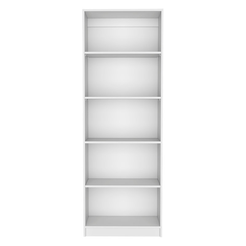 Bibliothèque Home 4 tablettes avec rangement à plusieurs niveaux - Blanc - Bureau, Blanc
