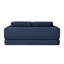 Canapé-lit convertible 2 en 1 pliant, canapé-lit en velours côtelé moderne avec 2 * coussins, canapé-lit modulaire sans dossier avec lit escamotable Futon, canapé-lit modulaire pliant pour le salon, bleu-1908548648