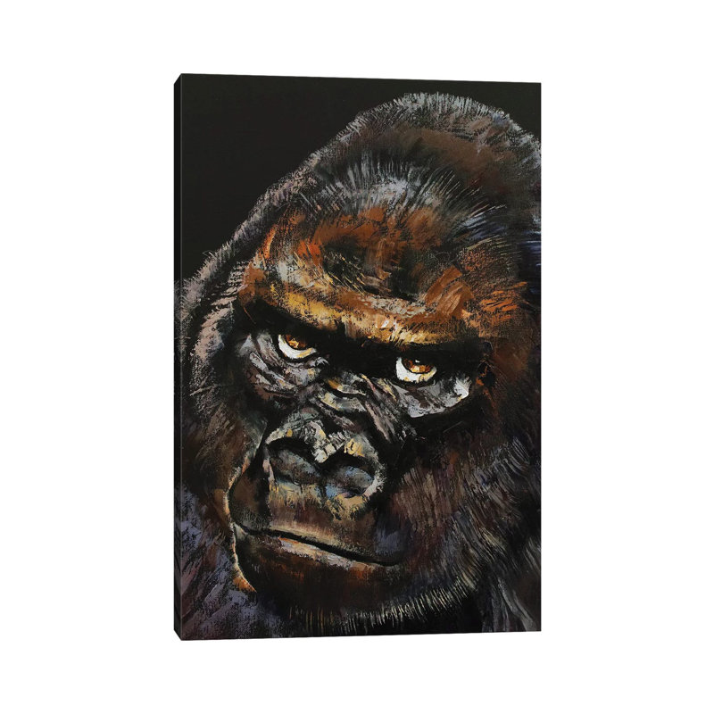 Gorilla 1 Piece Wrapped Canvas Painting, 30.48 cm H x 45.72 cm W