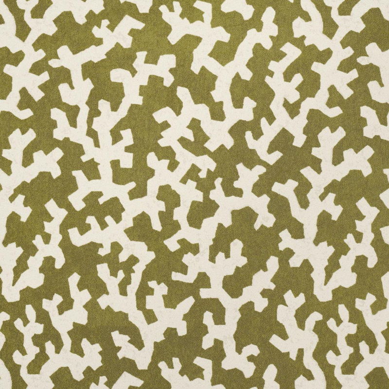 Schumacher X Veere Grenney Folly Wallpaper, Olive