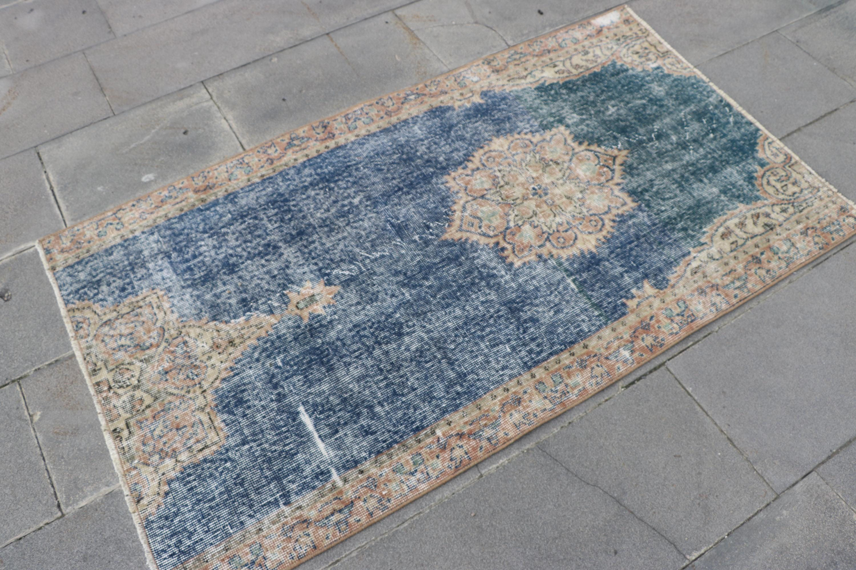 Astoria Grand Vintage Turkish Prayer Rug in Muted Blue - Decorative ...