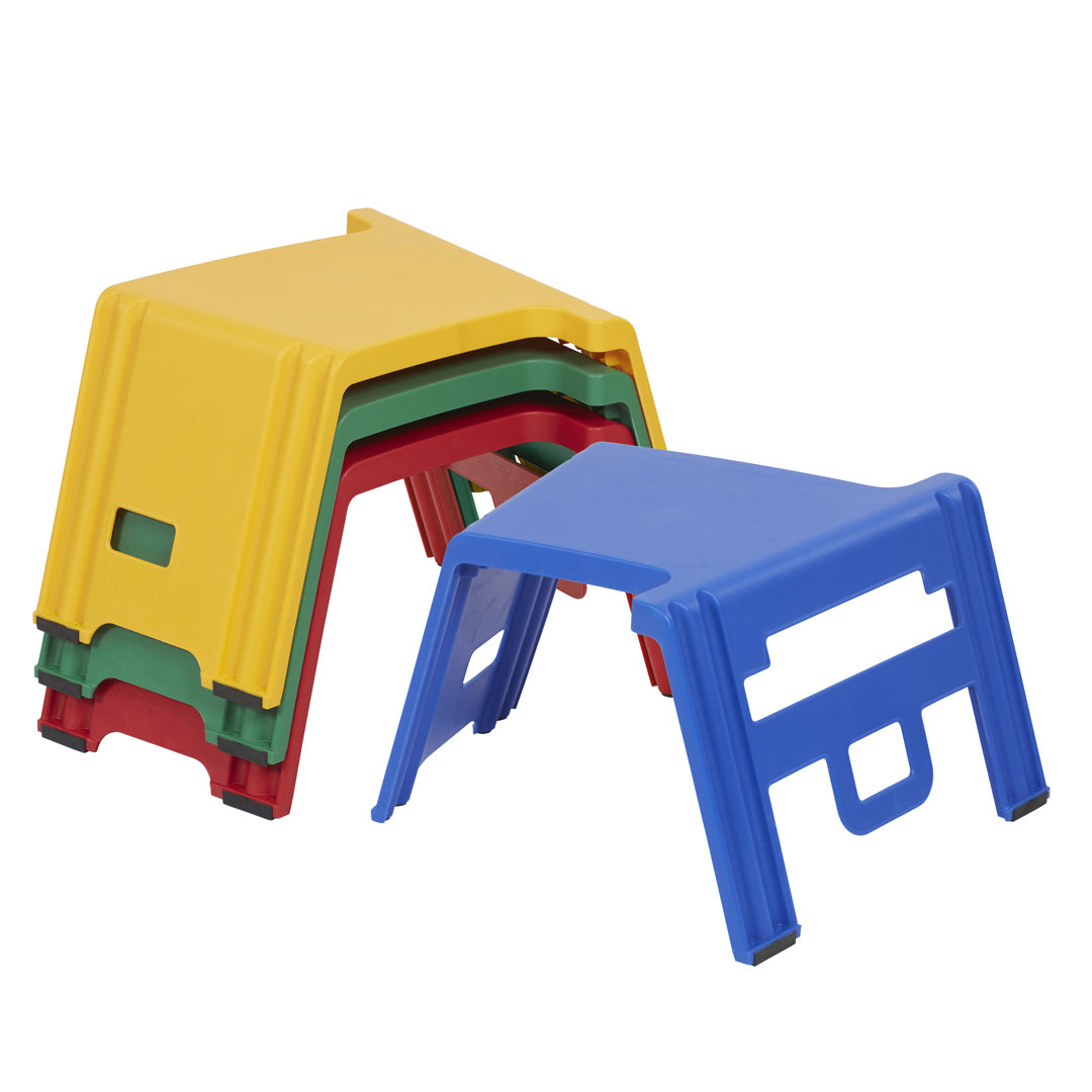 ECR4Kids Linking Stool Set, Flexible Seating, 4-Piece ECR4Kids Seat 