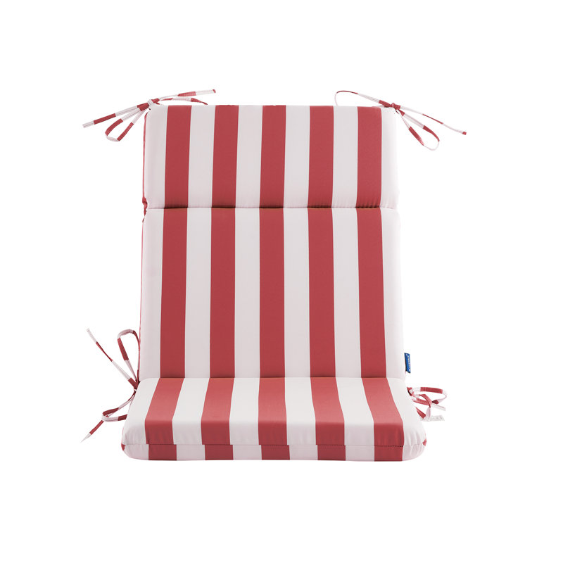 Water Resistant Outdoor 3 " Rocking Chair Seat / Back Cushion, Red/White